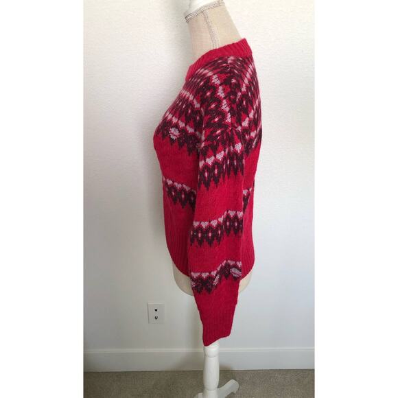 Scotch & Soda Cable Knit Fair Isle Sweater in Cosmic Pink - S - Picture 4 of 8